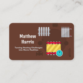 Cartão De Visita Engenheiro de aquecimento QR personalizado