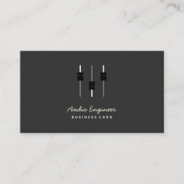 Cartão De Visita Engenheiro de áudio de escrita manual com logotipo