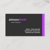 Engenheiro de áudio - Roxo mínimo moderno