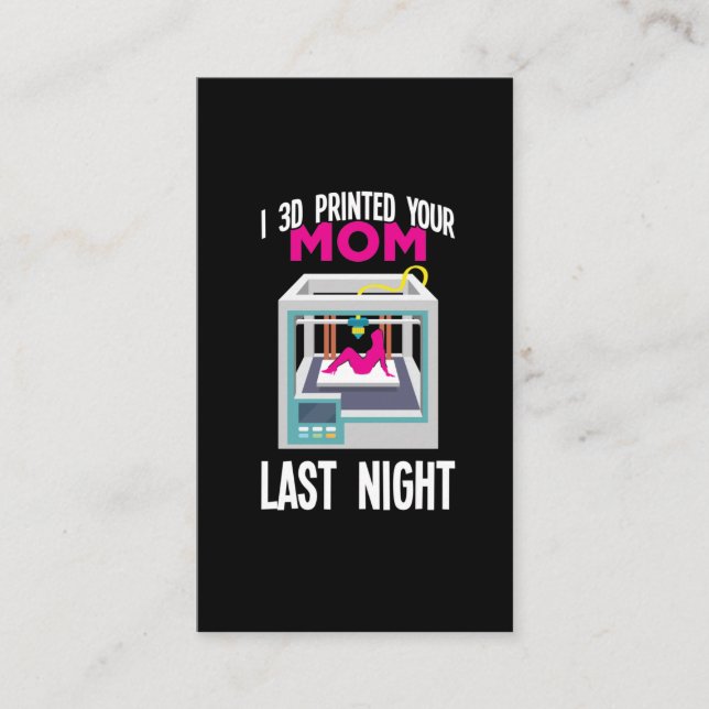 Cartão De Visita Engenheiro de impressão de impressora 3D Impresso  (Frente)