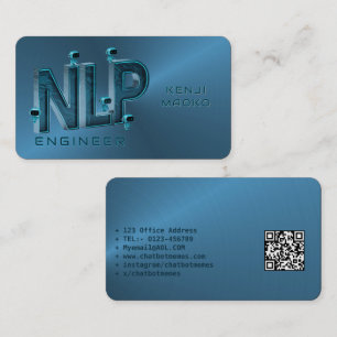 Cartão De Visita Engenheiro de PNL Desenvolvedor de Chatbot IA Conv