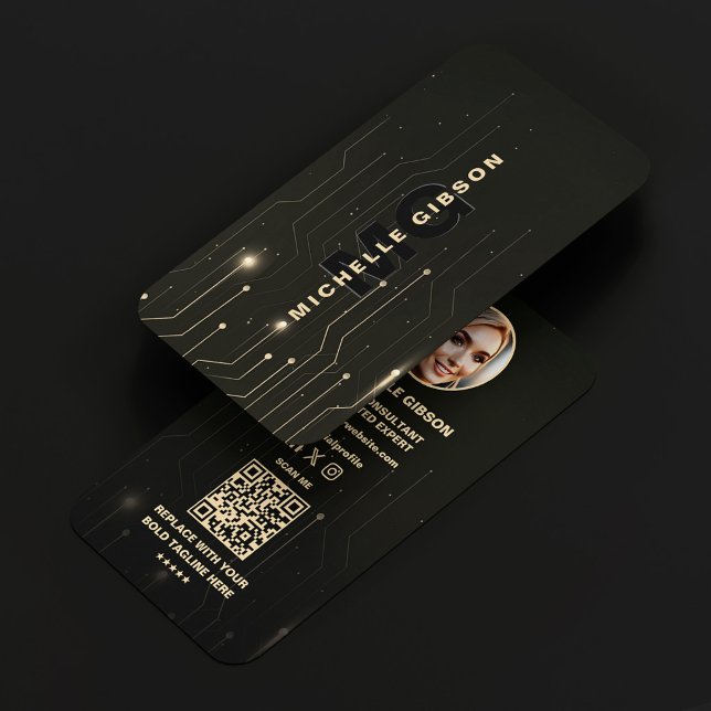 Cartão De Visita Engenheiro de Software Programador Preto Moderno (Software Engineer Black Programmer Modern Business Card
)