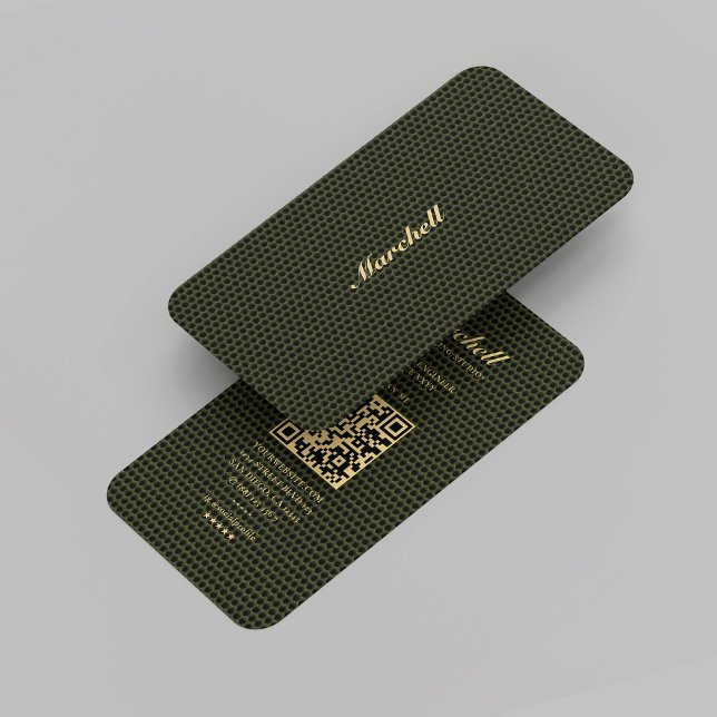 Cartão De Visita Engenheiro de som moderno Monograma Verde Dourado (Modern Sound Engineer Music Monogram Dark Green Gold Professional Business Card
)
