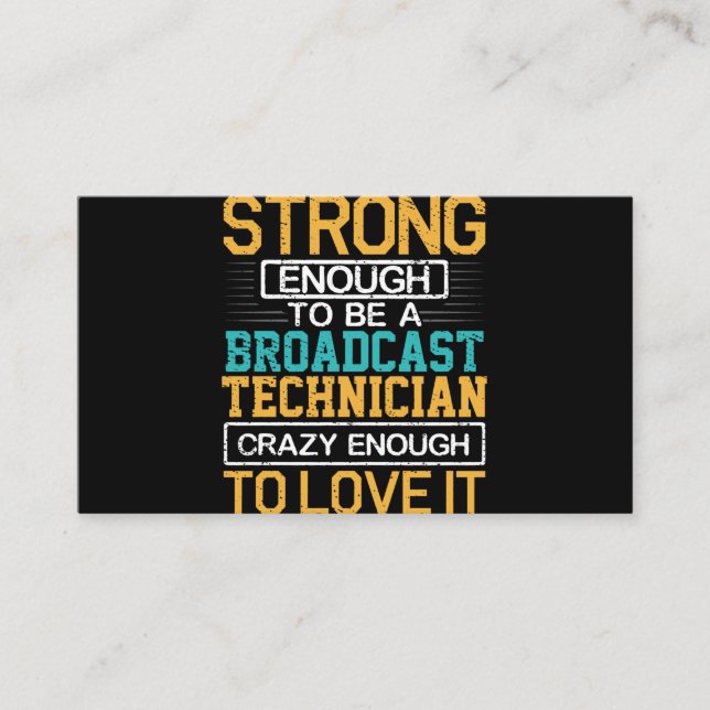 Cartão De Visita Engenheiro Louco O Suficiente Para Ser Um Técnico  (Frente)