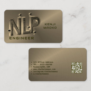 Cartão De Visita engenheiro NLP Chatbot Developer Conversational A