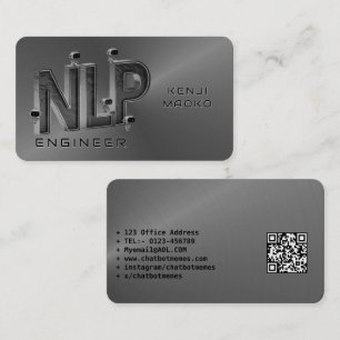 Cartão De Visita engenheiro NLP Chatbot Developer Conversational A