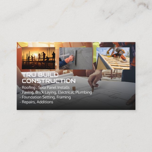 Cartão De Visita Engenheiros Observar Blueprint | Coluna Azul (Frente)