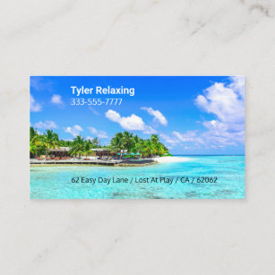 Cartão De Visita Engraçada, Ilha Tropical, Morro de Profissão