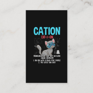 Cartão De Visita Engraçada Química, Cientista, Elemento de Catiã
