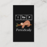 Cartão De Visita Engraçada Science Pun Chemistry Sloth Nap Lover<br><div class="desc">Engraçada Science Pun Chemistry Sloth Nap Lover. Cientista Hilário e Presente Químico.</div>