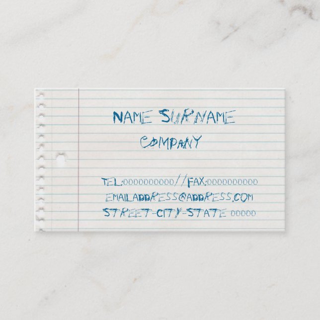 cartão de visita engraçado (Frente)