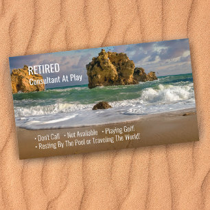 Cartão De Visita Engraçado Aposentado, Oceano Sunset - Profissão 