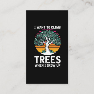 Cartão De Visita Engraçado Árvore Clima Kid Arborist Futuro Empre