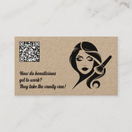 Cartão De Visita Engraçado Beauticitic Makeup QR