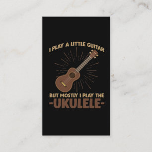 Cartão De Visita Engraçado Citação de Ukulele para o Músico de 
