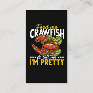 Cartão De Visita Engraçado Crawfish Cita Frutos do Mar