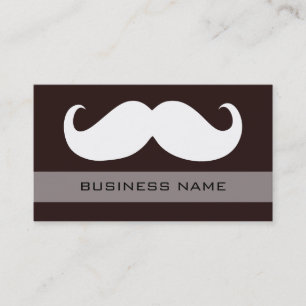 Cartão De Visita Engraçado de bigode branco e castanho-comum