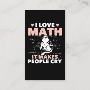 Cartão De Visita Engraçado Gato Lover Matemática Humor Nerd Matem