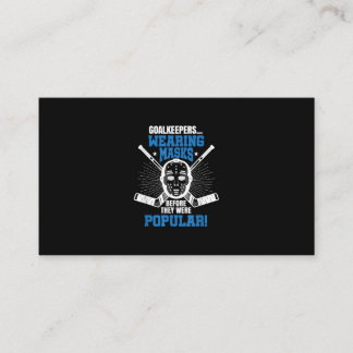 Cartão De Visita Engraçado Hockey Goalie Mask Pun Ice Hockey