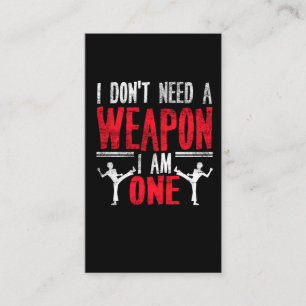 Cartão De Visita Engraçado Karate Taekwondo Piada Artes Marciais H