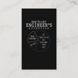 Cartão De Visita Engraçado Piada de engenharia Engenheiro de café