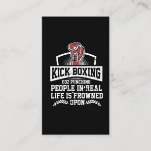 Cartão De Visita Engraçado Presente de Kickboxing para Boxer de Ar