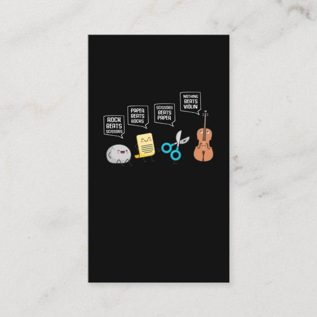 Cartão De Visita Engraçado Violino Jogador Humor, Diversão Musical (Frente)