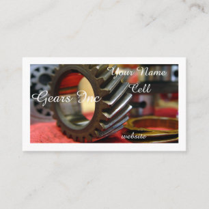 Cartão De Visita engrenagens para engrenagens metálicas