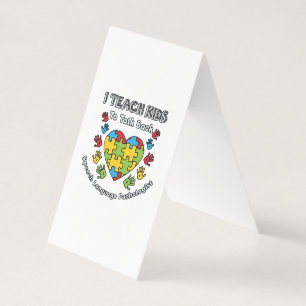 Cartão De Visita Ensino As Crianças A Falarem De Volta Na Terapia D