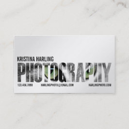 Cartão De Visita Entalhe da fotografia - branco