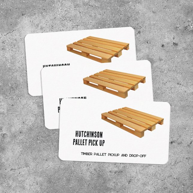 Cartão De Visita Entrega de Separação de Paleta (Wood Pallet Business Cards)