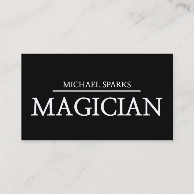 Cartão De Visita Entretenimento com pôquer de magia moderna (Frente)