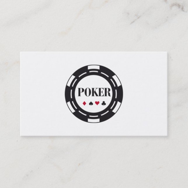 Cartão De Visita Entretenimento com Trick Mágico do Poker Chip (Frente)