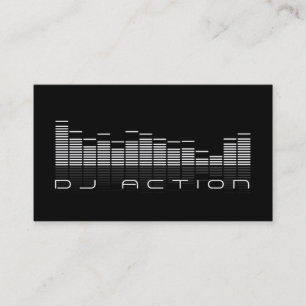 Cartão De Visita Entretenimento de Clube de Música DJ Preto Legal