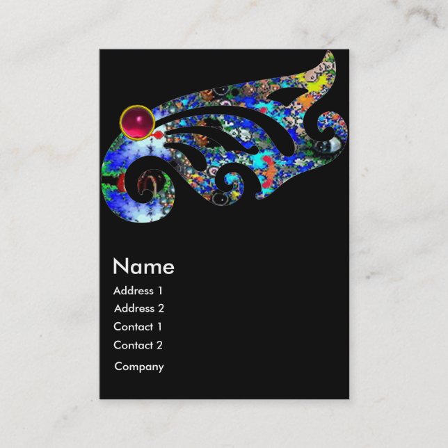 Cartão De Visita EPHEMERAL RUBY / Beauty , Salon, Spa, Makeup Artis (Frente)