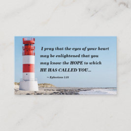 Cartão De Visita Ephesianos 1:18 Eu rezo para que você conheça a ES