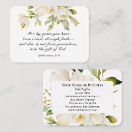 Cartão De Visita Ephesianos 2:8 Por Grace, você foi salva de Bíblia