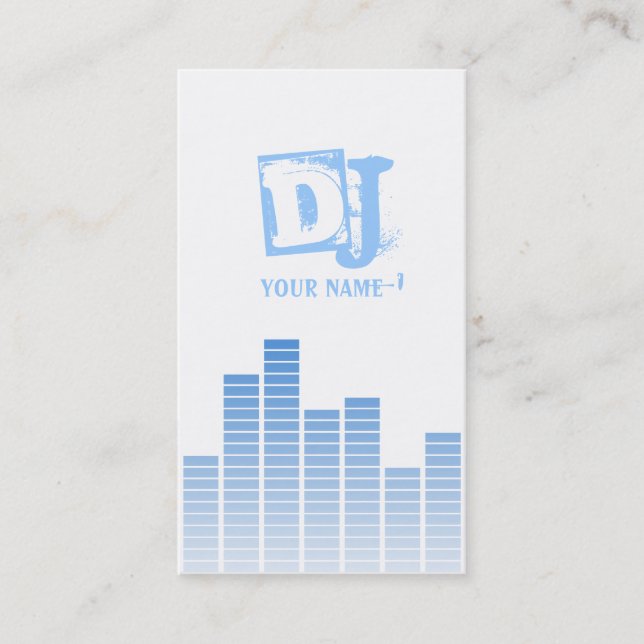 Cartão De Visita Equalizador Azul (Frente)