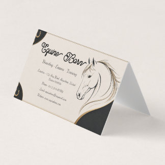 Cartão de Visita Equestre Personalizado