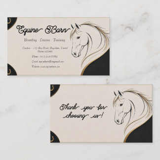 Cartão de Visita Equestre Personalizado