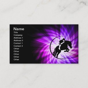 Cartão De Visita Equestre Roxo