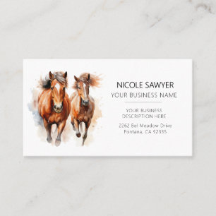 Cartão De Visita Equídeo Personalizado Equestre Profissional