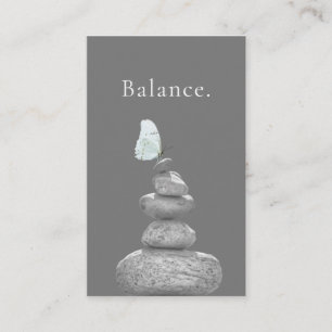 Cartão De Visita Equilíbrio Stones Life Coach Yoga instrutor Healt
