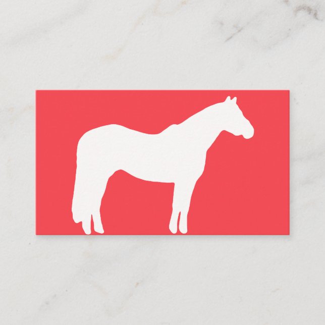 Cartão De Visita Equine Business Card Red Professional Looking  (Frente)