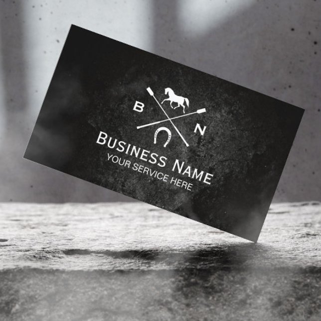 Cartão De Visita Equine Elegante Horseback Equestre (Criador carregado)