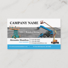 Cartão De Visita Equipamento de construção