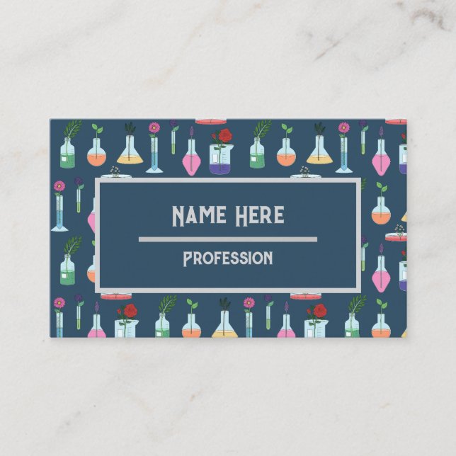 Cartão De Visita Equipamento de laboratório botânico (Frente)