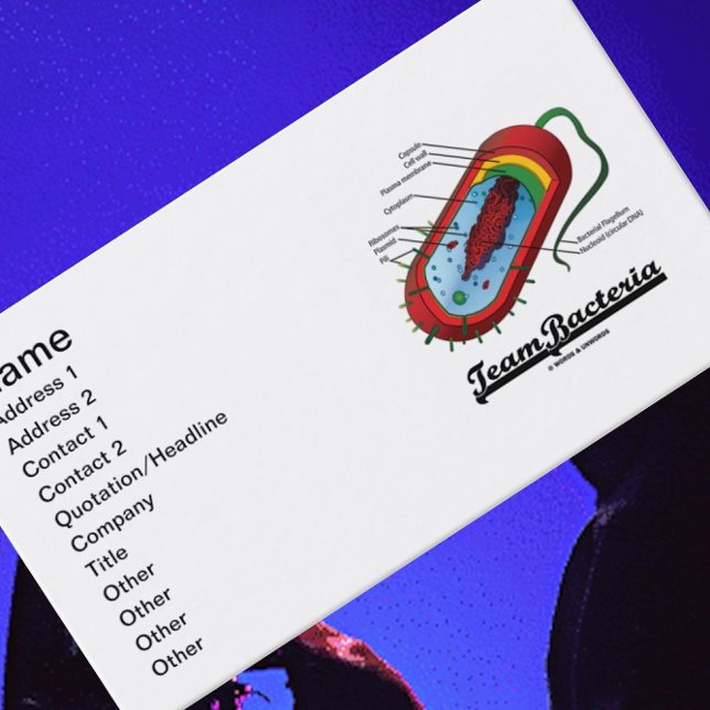 Cartão De Visita Equipe Bacteria (Prokaryote) (Anyone working in the microbiology field will enjoy this "Team Bacteria" business card)