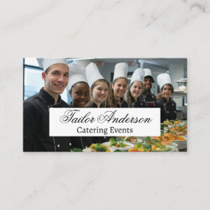 Cartão De Visita Equipe de Chef Culinário de Catering