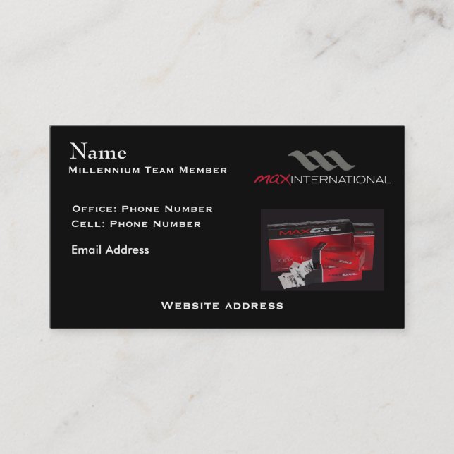 Cartão De Visita Equipe máxima do milênio (Frente)